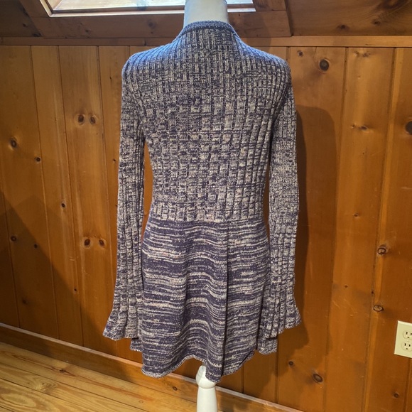 Free people long purple and white sweater - Picture 3 of 7